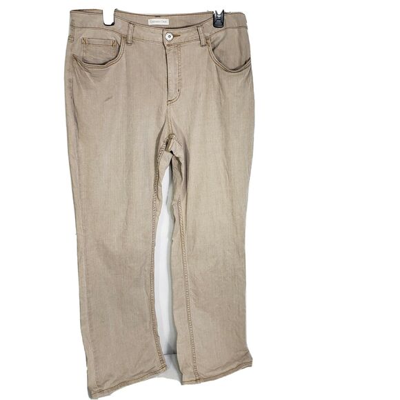 Coldwater Creek Womens Jeans Size 16 Bootcut Denim Light Brown Cotton/Spandex - Picture 1 of 9